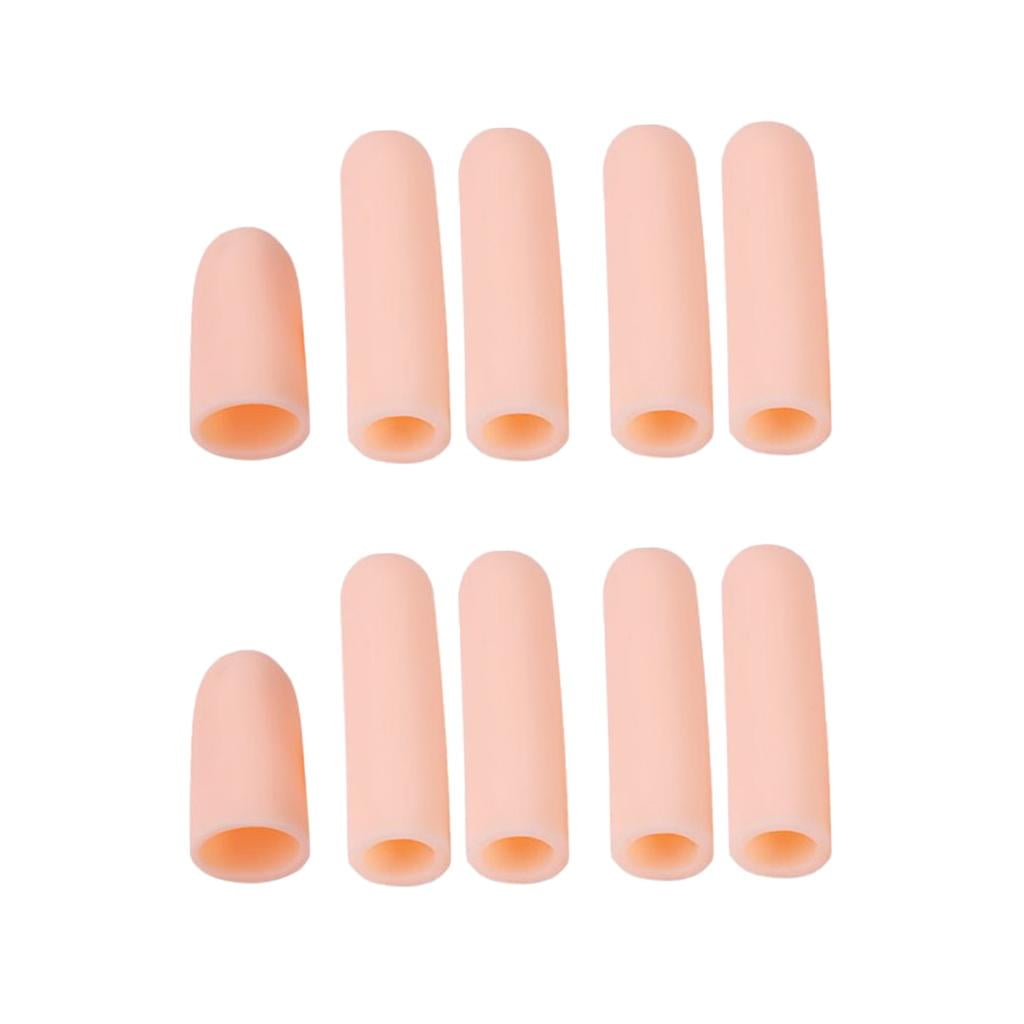 10 Pieces Silicone Gel Finger Protectors, Fingertips Cover Finger Caps