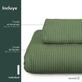 thumbnail image 3 of Dreamlab Funda de Edredón Tela Waffle. Funda para Duvet con Textura Suave y Transpirable, para Cualquier Temporada. Hipoalergénica. 2 Piezas, Tamaño Individual, Verde Seco, 3 of 10