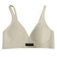 thumbnail image 1 of Brasier Tela de Mantequilla Sujetador Yungan para Mujer, sin Costuras, con Tiras de Gelatina Secundarias, sin Aros, con Fruncido Pequeño y Soporte Suave Mediana, 1 of 3