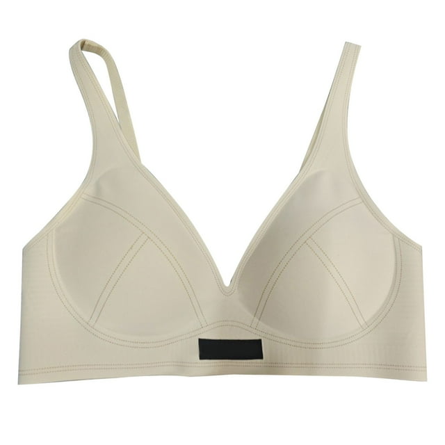 Brasier Tela de Mantequilla Sujetador Yungan para Mujer, sin Costuras, con Tiras de Gelatina Secundarias, sin Aros, con Fruncido Pequeño y Soporte Suave Mediana