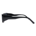 thumbnail image 3 of Womens Fashion Sunglasses Rectangular Ridged Frame UV 400 Black, Black, 3 of 4