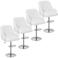 thumbnail image 1 of Juego de 4 taburetes de bar VECELO con altura de mostrador ajustable, color blanco, 1 of 7