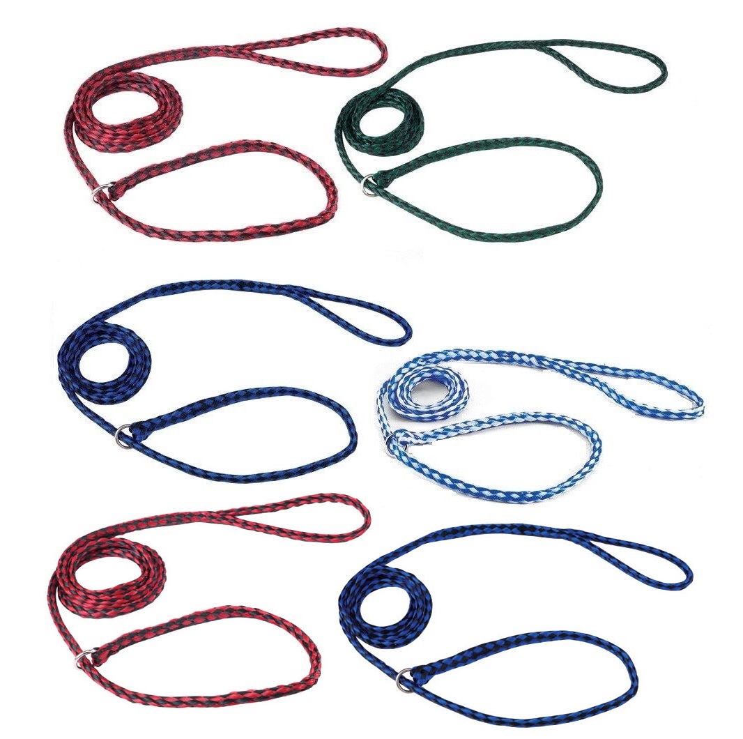 Bulk Pack Strong Dog Control Slip Lead Leashes Assorted Color Vet Rescue Kennel Choose Quantity (24 Leads)