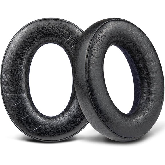 SOULWIT Earpads Replacement for Parrot Zik 1.0 Wireless Bluetooth Headphones, Ear Pads Cushions with Soft Protein Leather and High-Density Memory Foam - Black