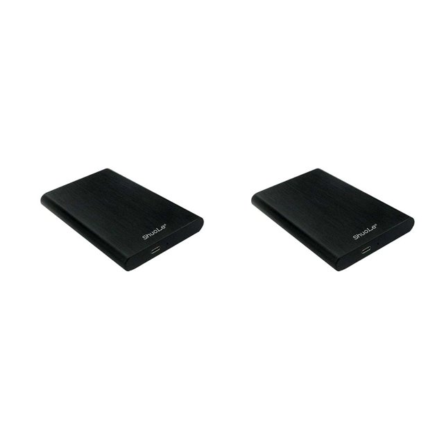 sweethay Caja HDD 2.5 SATA a USB 3.0 Adaptador Caja de disco duro para disco SSD Caja HDD Tipo C 3.1 Caja HD Caja externa de disco duro negro 2piezas