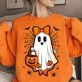thumbnail image 2 of Yangnuo Womens Cute Fashion Sweatshirts Women's Halloween Printed Round-neck Casual Sporty Long-sleeved Fleece Sweatshirt Top, 2 of 5