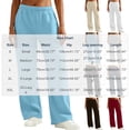 thumbnail image 3 of CaComMARK PI Cargo Sweatpants for Women Wide Leg Baggy Drawstring High Waisted Pants Casual Loose Sweatpants with Pockets Wine, 3 of 9