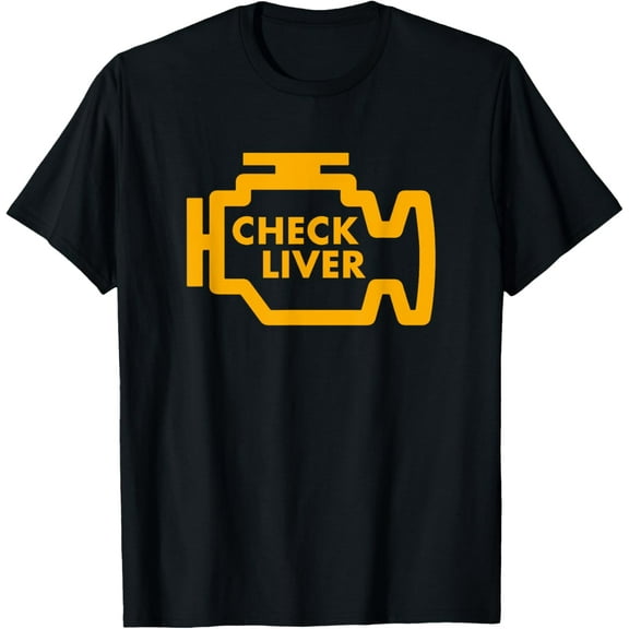 Playful Comfort Tee - Check Liver Light Funny Drinking T-Shirt