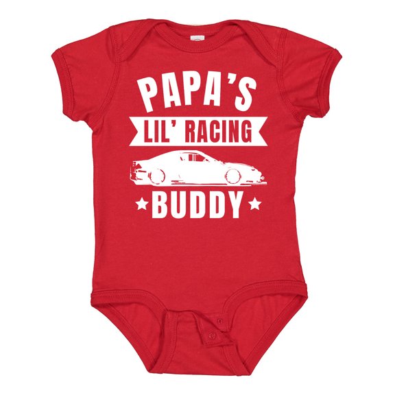 Inktastic Papas Lil Racing Buddy Boys or Girls Baby Bodysuit