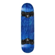 Softrucks Skateboard Indoor Practice Complete 7.75" Black Trucks, Stained Blue