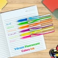 thumbnail image 4 of BAZIC GeLuxe Gel Ink Roller Pen, Assorted Fluorescent Colors, 1.0 mm Medium Point (6/Pack), 1-Pack, 4 of 7