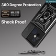 thumbnail image 3 of Funda Redmi 12C Case Carcasa Duro Ventana Deslizante Proteger La Cámara Soporte De Anillo Anti-huella Digital a prueba de choques, 3 of 4