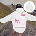 thumbnail image 2 of Cancer Awareness Ladies Long Sleeve Letter Print Hooded Pullover Sweatshirt for Everyday Comfort Support, 2 of 8
