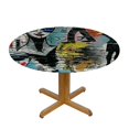 thumbnail image 3 of Orinice Comic Strip Round Table Cover Stain Resistant Washable Indoor Outdoor Tablecloth Kitchen Dining Wedding Parties 100% Polyester Fiber 38-42, 3 of 8