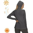 thumbnail image 4 of Little Donkey Andy Women's UPF 50+ Sun Protection Long Sleeve Hoodie Shirts with Face Mask Lightweight for Fishing Running Cycling Castlerock XS, 4 of 6