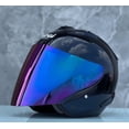 thumbnail image 3 of 2024 SZ-Ram4 Medio casco para mujer y hombre, casco de motocicleta para montaña, carretera, temporada de verano, medio casco, casco negro brillante, 3 of 5