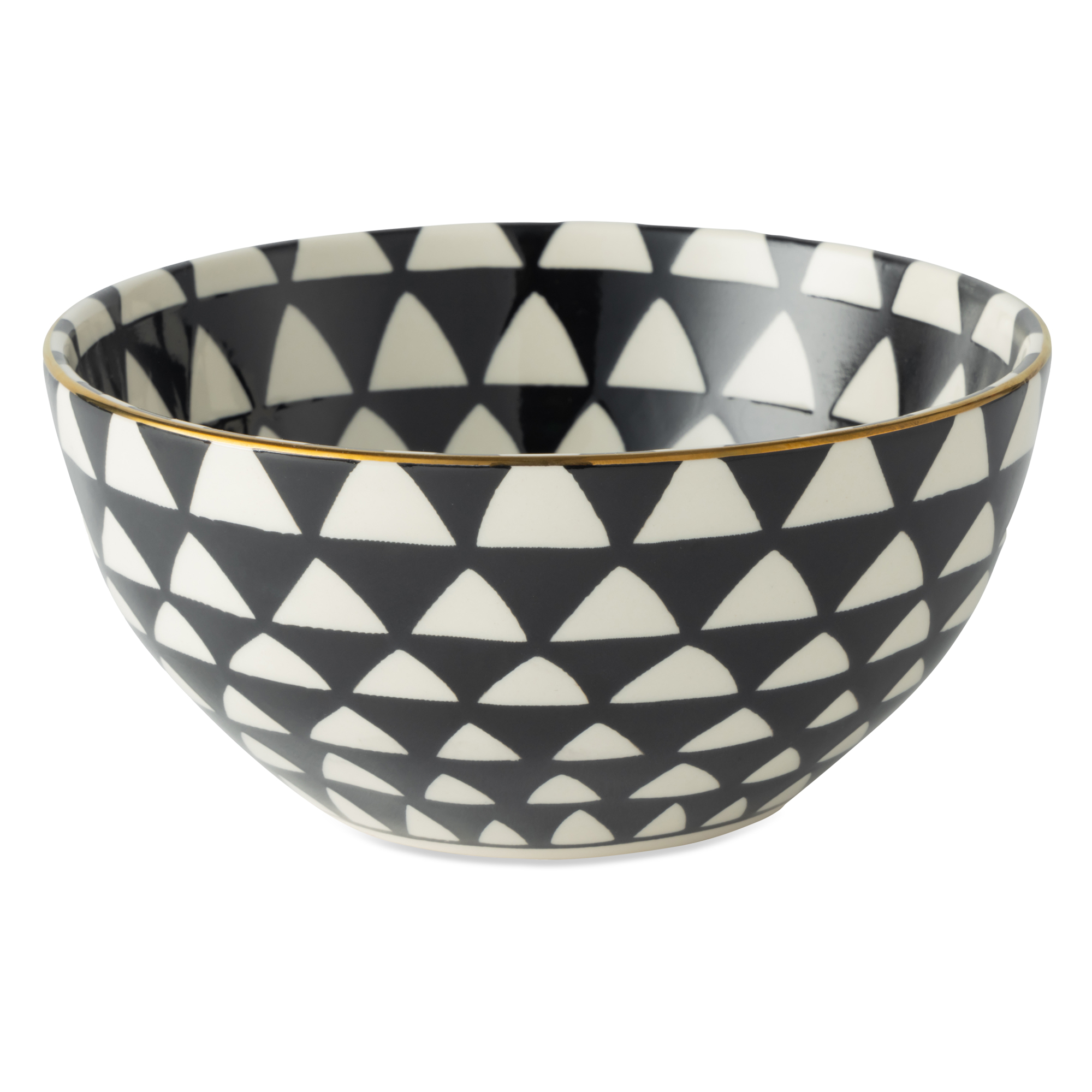 Thyme & Table Medallion 12-Piece Ceramic Dinnerware Set, Black photo 5