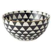 Thyme & Table Medallion 12-Piece Ceramic Dinnerware Set Black and White