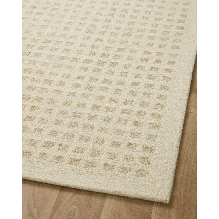 Chris Loves Julia x Loloi Polly Checkered Ivory/Natural Area Rug