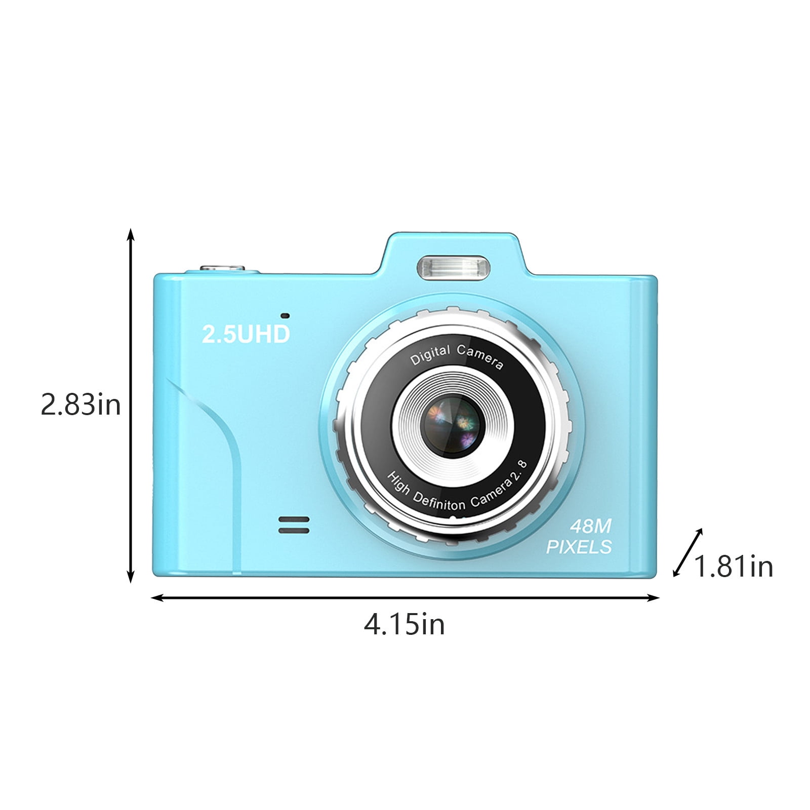 Yarino Digital Cameras for Photography Adults Digital Cameras 2.8-inch 4800W High-definition Large Screen 8X Digital Zoom Capables Of Photos Small Digital Motion Cameras,Light Blue