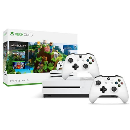 Xbox One S 1TB Minecraft Bundle + Extra Xbox Wireless Controller