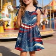 thumbnail image 2 of CAUYDY Baby Girl Dresses Toddler Girls 4th of July Straps Dress Kids American Flag Stars Striped Sundress Children Independence Day Clothes 12 18 24 Months 3T 4T 5T 6T (Sizes 4-5 Years,Dark Blue), 2 of 5