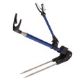 thumbnail image 4 of Nimomo Soporte para Caña De Pescar De Acero Inoxidable De 1,9 M con Plataforma Retráctil, Soporte para Caña De Pescar con Enchufe Desmontable Azul para Exteriores, 4 of 5