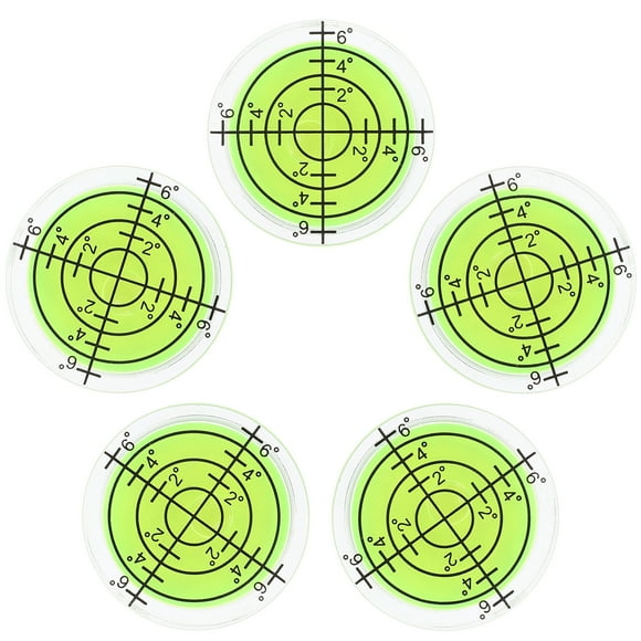 5pcs Small Level Bubble Circular Bubble Level Mini Level Small Leveler Spirit Level