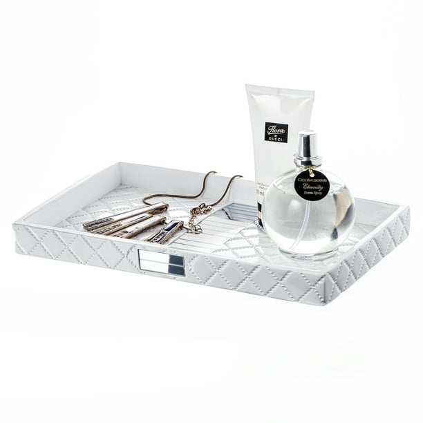 Quilted Mirror Vanity Tray For Arranging Perfume Jewelry Makeup Com Quilted Mirror Vanity Tray For, Cologne Vanity Tray