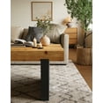 thumbnail image 3 of Rustic Coffee Table with Solid Fir Wood Top and Sturdy Black Base, 3 of 7