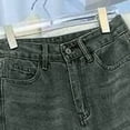 thumbnail image 5 of ClodeEU Women's Vintage High Waisted Wide Leg Jeans ,Baggy Draped Denim Pants Gray,Womens Plus M, 5 of 5