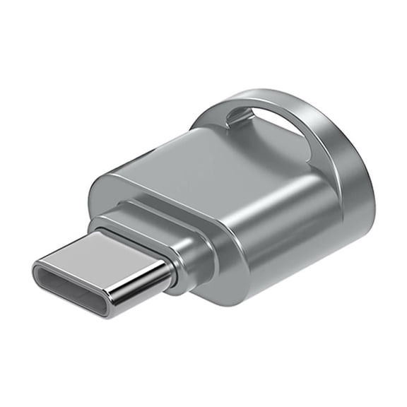 Aluminum USB-C Card Reader, for SD/TF Cards & OTG, 23x16x10mm, for Mobile & Laptop Data Transfer