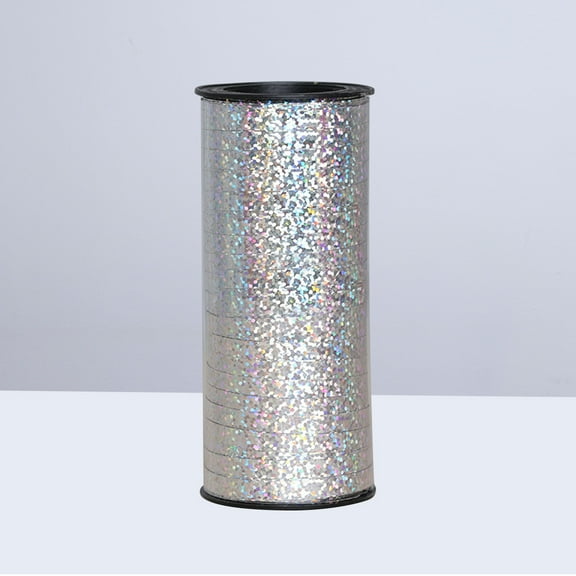 Raindrops 1Pack Wide Curling Ribbon Roll Silver for Festival and Wedding Decorations 100 Yard