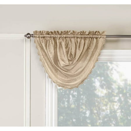 Belle Maison Usa Ltd Whisper Crushed Satin Waterfall Valance