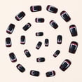 thumbnail image 4 of 24pcs Halloween Press on Nails Short Fake Nails with Ghost Pumpkin Bat Spider Web Design Y2k Glitter False Nails Halloween Full Cover Cute Stick on Nail for Woman Kit Nail, 4 of 9