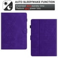 thumbnail image 5 of Case for Amazon Kindle Paperwhite (11th Generation) 2021, Embossed PU Leather Cover Flip with Smart Auto Wake / Sleep Stand Function Pencil Holder and Card Slots & Footgrip Case, Purple, 5 of 5