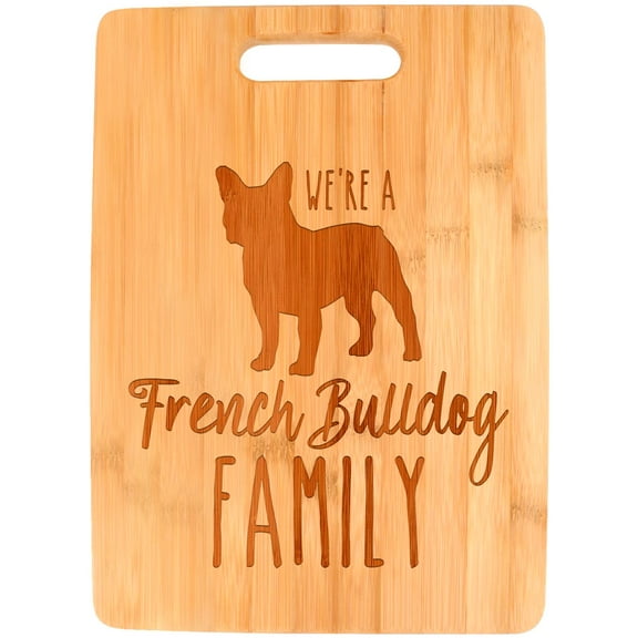 ThisWear French Bulldog Dog Mom We're A French Bulldog Family Dog Lover Big Rectangle Bamboo Cutting Board