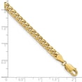 thumbnail image 3 of Auriga Fine Jewelry 10k Yellow Gold 4.3mm Solid Miami Cuban Chain Bracelet for Women 8", 3 of 4