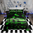 thumbnail image 2 of Erosebridal Motorcycle Motocross Comforter Sets,Dirt Bike Comforters & Duvets for Teens Men,Sport Decorative,Blue,Reversible,Breathable,2pcs, 2 of 7