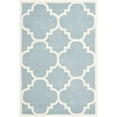 thumbnail image 2 of SAFAVIEH Chatham Hayden Geometric Wool Area Rug, Blue/Ivory, 4' x 6', 2 of 9