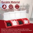 thumbnail image 4 of Uxcell 2pcs Screw Organizer Box Plastic Hardware Toolbox with Locks & Compartments for Nails Nuts, 4 of 7