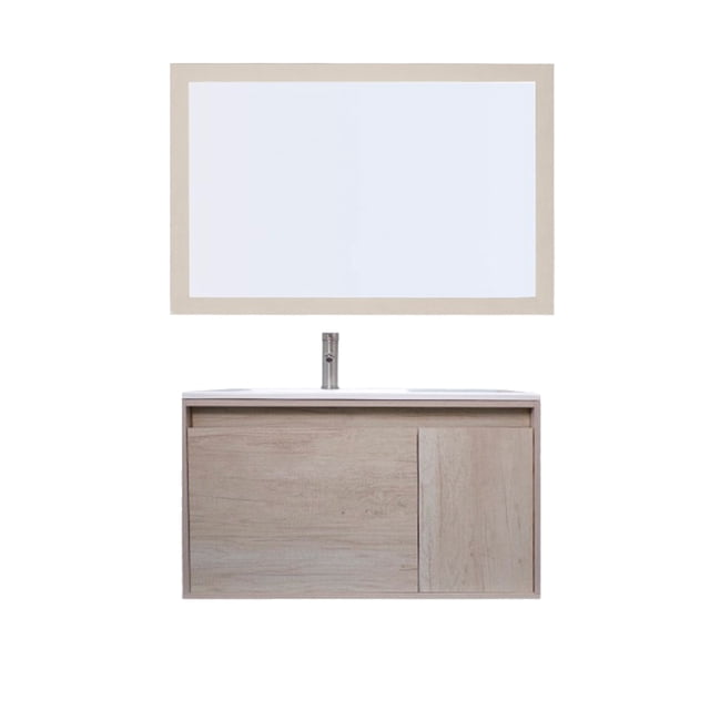 Gabinete De Baño STANISS Con Espejo Decorativo Minimalista