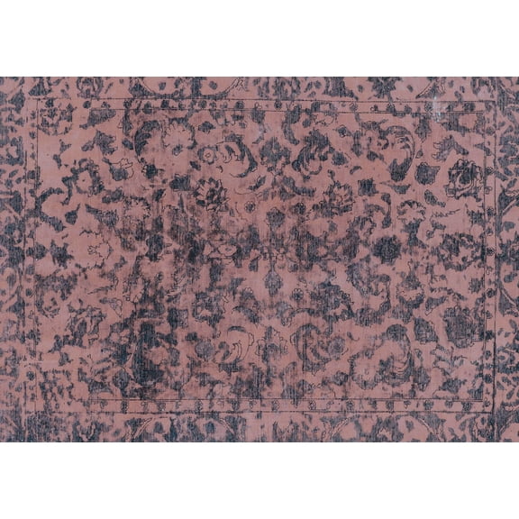 Ahgly Company Indoor Rectangle Abstract Light Blue Modern Area Rugs, 5' x 7'