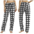 thumbnail image 5 of LNFINTDO Pajamas Pants for Women Fleece Pajama Bottoms Pj Pants Soft Warm Pjs Loungwear Sleep Pants, 2 Pack, Blue & Grey Plaid, Large, 5 of 8