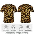 thumbnail image 3 of QTAGTESS Leopard Print T-Shirt for Men Y2K Cheetah Graphic Tee Shirt, 3 of 7