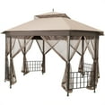 thumbnail image 3 of Topbuy 10’ x 12’ Octagonal Gazebo Canopy, Durable PU-Coated Polyester with Netting Sidewalls, 3 of 5