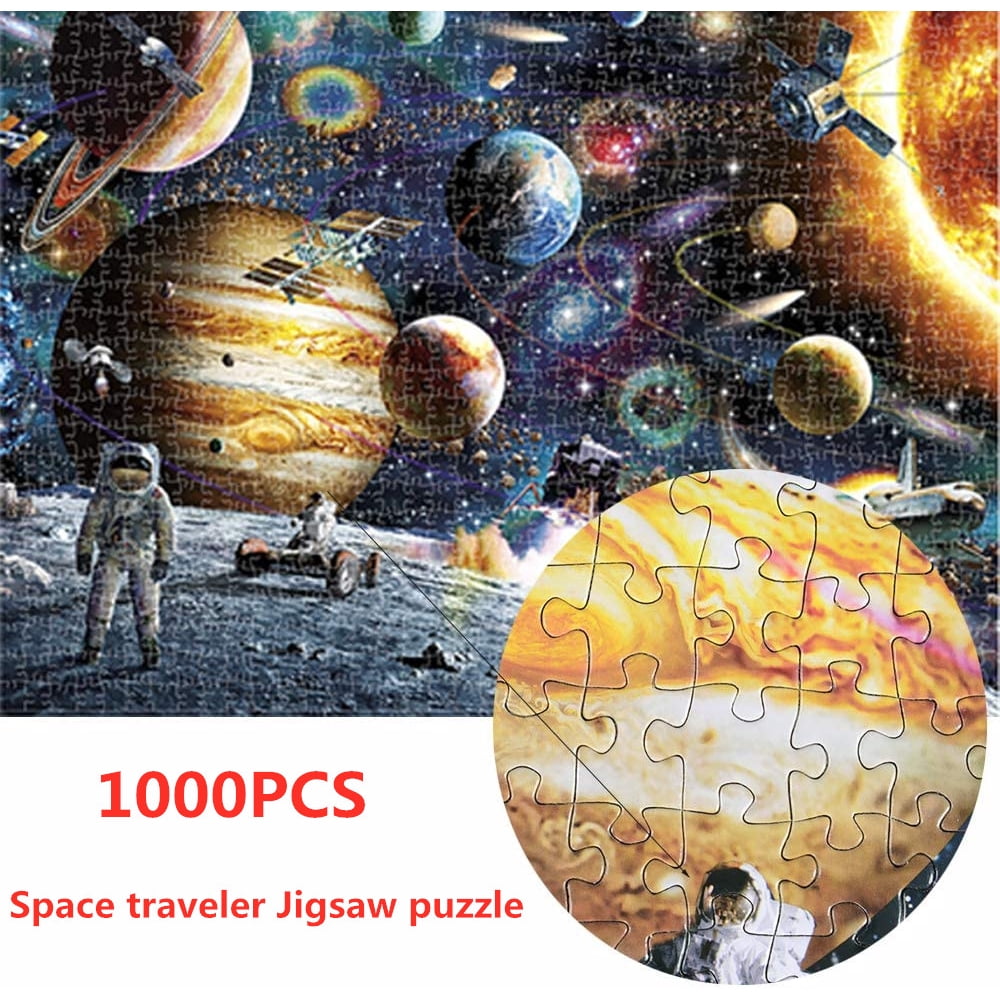 1000 Piece Puzzles Space Puzzles DIY Jigsaw Puzzles for Adults Kids Outer Space Astronaut