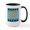 White/Black Inside, variant on CafePress - Happy Easter Chicks Blue Large Mug - 15 oz Ceramic Large White Novelty Mug