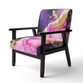 thumbnail image 3 of Designart "Modern Fluid Marble Effect In Purple" Upholstered Modern & Contemporary Accent Chair and Fractals Arm Chair - Multiple Color & Pattern, 3 of 7