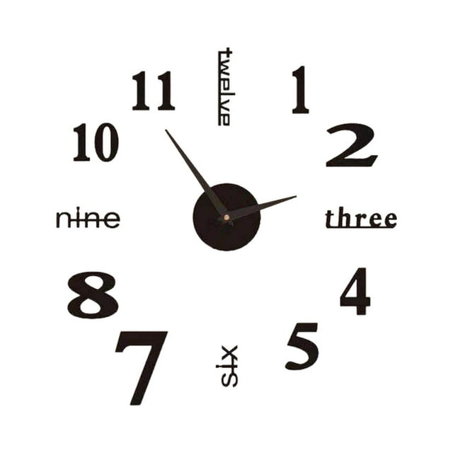 TopLLC Wall Clock Design Mirror Surface Wall Decorative Sticker Watches ,large Wall Clocks For Living Room Decor DIY Wall Clock Wall Clock